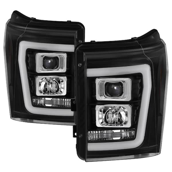 Spyder Auto Ford F-250/F-350/F450 Super Duty 11-16 Version 2 Projector Headlights - Light Bar DRL - Black