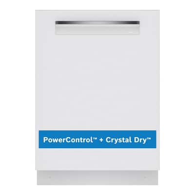 800 Series 24 in. White Top Control Tall Tub Pocket Handle Dishwasher with Stainless Steel Tub, Quietest 42 dBA