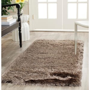 Paris Shag Sable 2 ft. x 10 ft. Solid Runner Rug