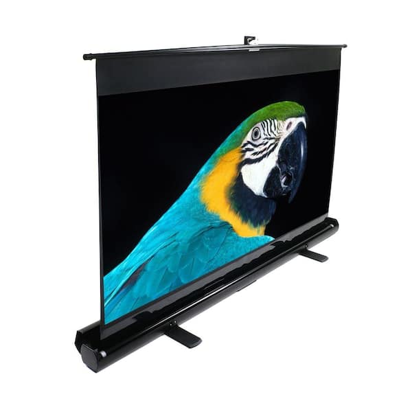 Elite Screens ezCinema Series 84 in. Diagonal Portable Projection Screen with Floor Pull Up model