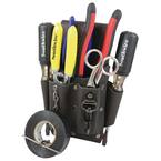 5 Pocket Leather Tool Pouch with Electrical Tape Chain