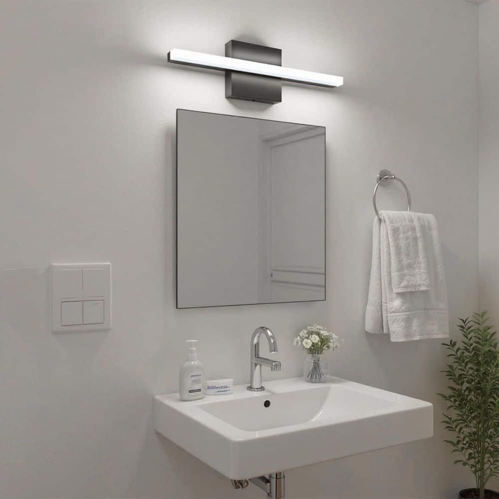 24 in. LED Vanity Light Bar Matte Black with Frosted Acrylic Light Guide, 15W, 1250 Lumens, 6000K price history on PriceWatchPro