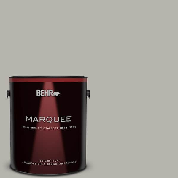 BEHR MARQUEE 1 Gal. #PPU24-11 Greige Flat Exterior Paint & Primer ...