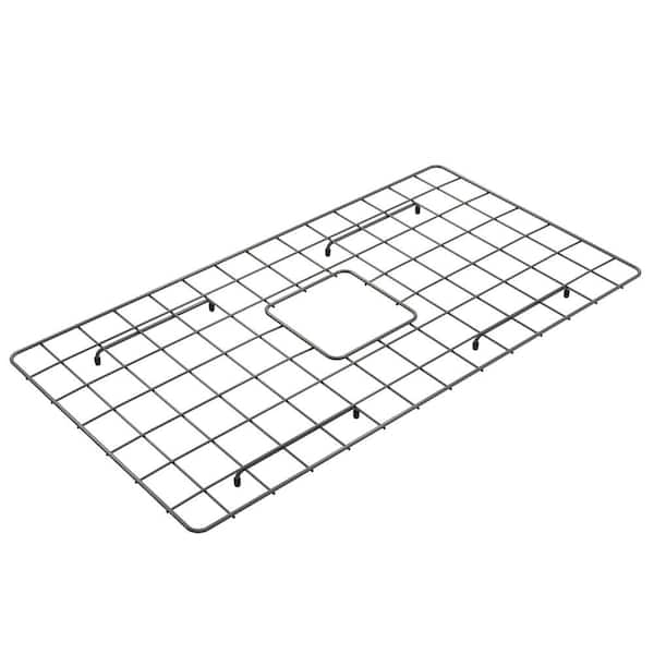 BOCCHI 30 in. L x 16 in. W Bottom Grid 2.0 in Gun Metal for 33 in. 1352/1504 Single Bowl Sink