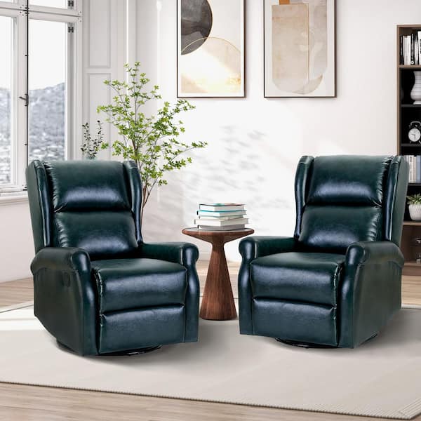 Leather swivel rocker outlet recliner