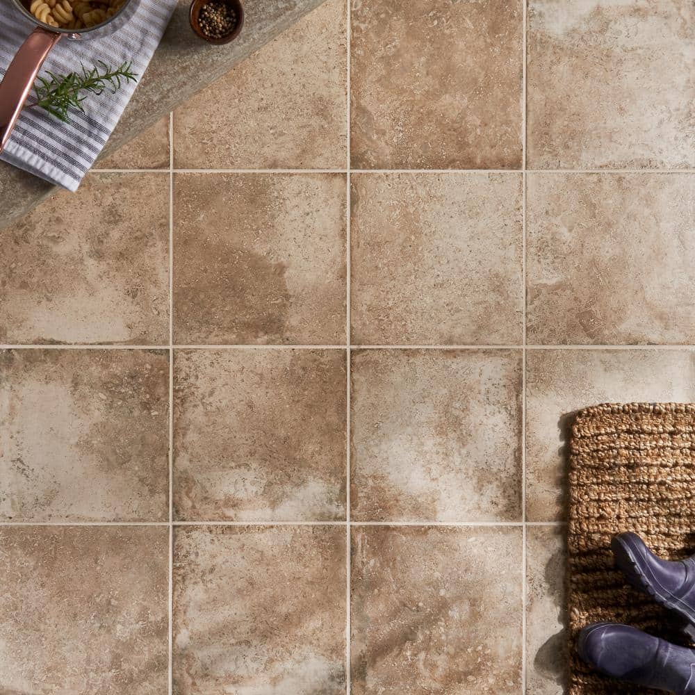 Delfi Natural Porcelain 12" x 12" Stone Look Wall & Floor Tile