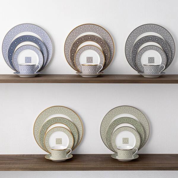 Noritake Infinity Blue 6 in. (Blue) Bone China Saucers, (Set of 4