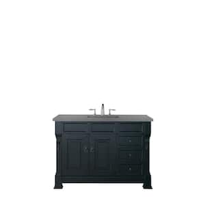 Brookfield 48 in. W x 23.5 in. D x 34.3 in. H Single Vanity in Antique Black with Quartz Top in Grey Expo