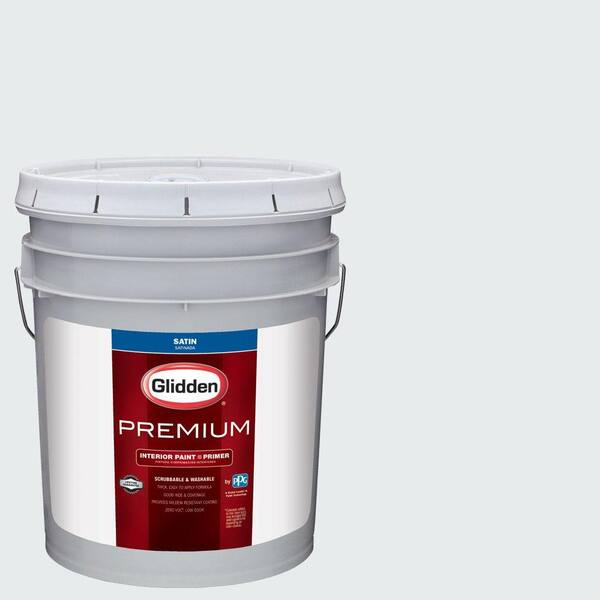 Glidden Premium 5 gal. #HDGCN43 Dove White Satin Interior Paint with Primer