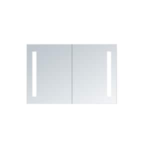Zeus 40 in. x 26 in. x 5.25 in. LED Surface Mount Medicine Cabinet Mirror with Touch Control and Dual Color