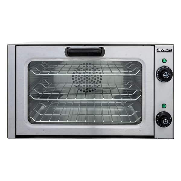 Adcraft 1750 W Stainless Steel Quarter Size Commercial Convection Oven