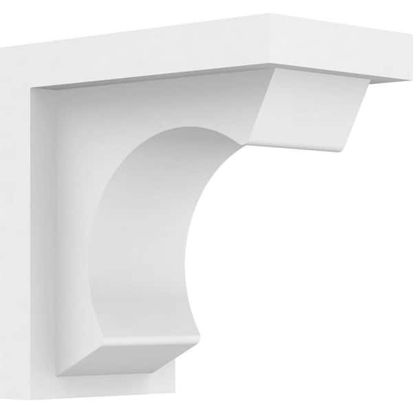Ekena Millwork 3 in. x 5 in. x 5 in. Standard Emerson Unfinsihed Architectural Grade PVC Bracket
