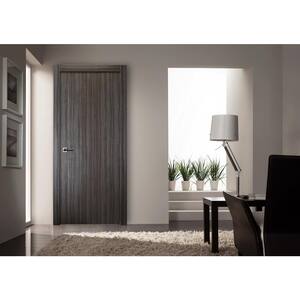 30 in. x 80 in. Paola Gray Oak Finished Right-Hand Textured Solid Core Composite Single Prehung Interior Door