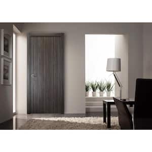 30 in. x 80 in. Paola Gray Oak Finished Textured Solid Core Composite Interior Door Slab No Bore