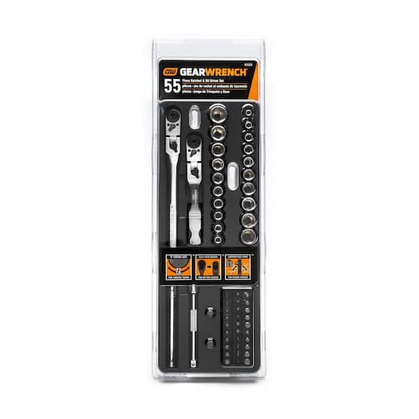 GEARWRENCH 1/4 in. Drive 6-Point SAE/Metric Slim Flex-Head Ratchet