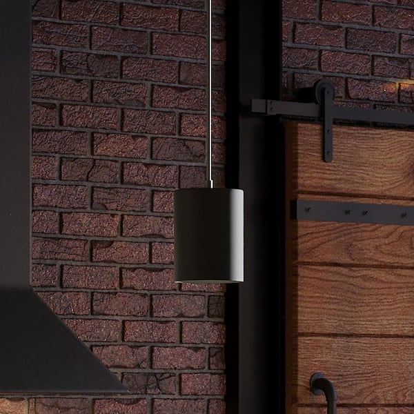 Progress Lighting Cylinder Collection 5 in. 1-Light Black LED