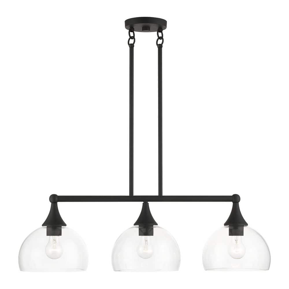 Brnyan 3 Light Black Linear Chandelier for Kitchen Island with No Bulbs Included price history on PriceWatchPro