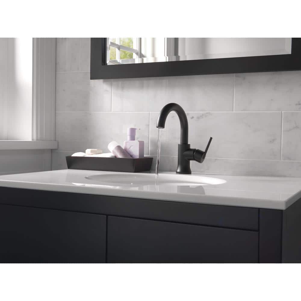 Elegant Modern Bronze Single Hole Bathroom Faucet with ADA Compliance