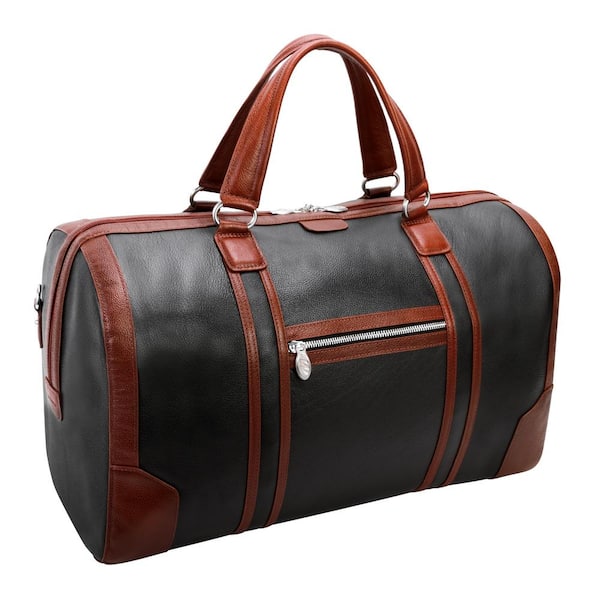 McKlein Kinzie 20 Carry-All Leather Duffel Bag Black