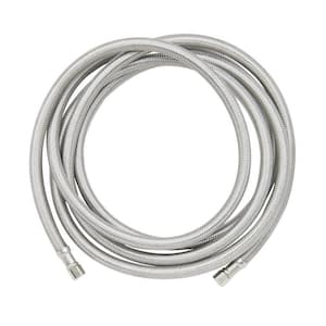 Everbilt 1/4 in. COMP x 1/4 in. COMP x 60 in. Stainless Steel Ice Maker  Connector 7253-60-14-2-EB - The Home Depot