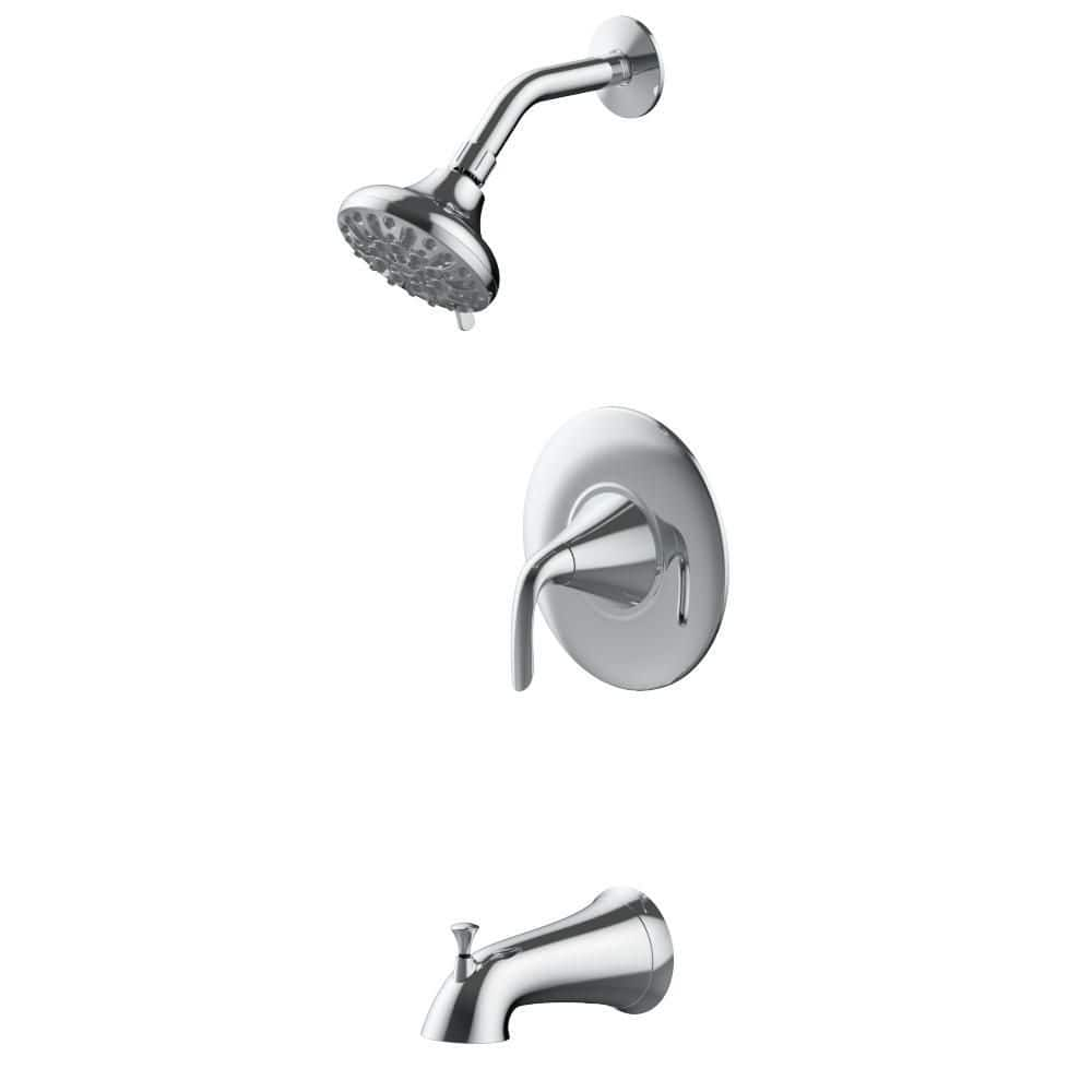 Glacier Bay Irena Single-Handle 6-Spray Tub and Shower Faucet in ...