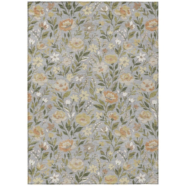 Chantille Machine Washable Indoor/Outdoor Abstract ACN2438 Gray 3 ft. x 4 ft. Area Rug