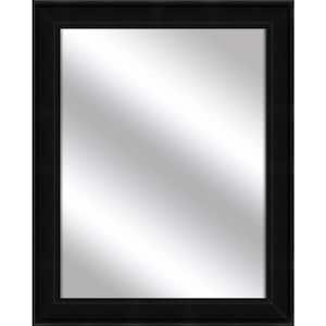 Medium Rectangle Black Art Deco Mirror (31.5 in. H x 25.5 in. W)