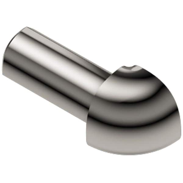Schluter Rondec Polished Nickel Anodized Aluminum 3/8 in. x 1 in. Metal 90 Degree Outside Corner