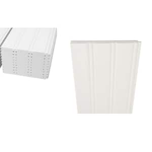 3/8 in. D x 5-1/4 in. W x 96 in. L Tongue and Groove Unfinished White Polystyrene Beaded Wainscoting Panel (10-Pack)