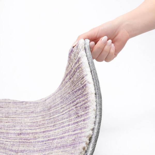 Dream Shag Premium Machine Washable Abstract ADS760 Lavender 10 ft. x 14 ft. Area Rug