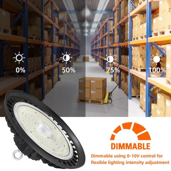 WYZM 12 in. 600-Watt Equivalent Integrated LED UFO Black WYZM 12 in. 600-Watt Equivalent Integrated LED UFO Black