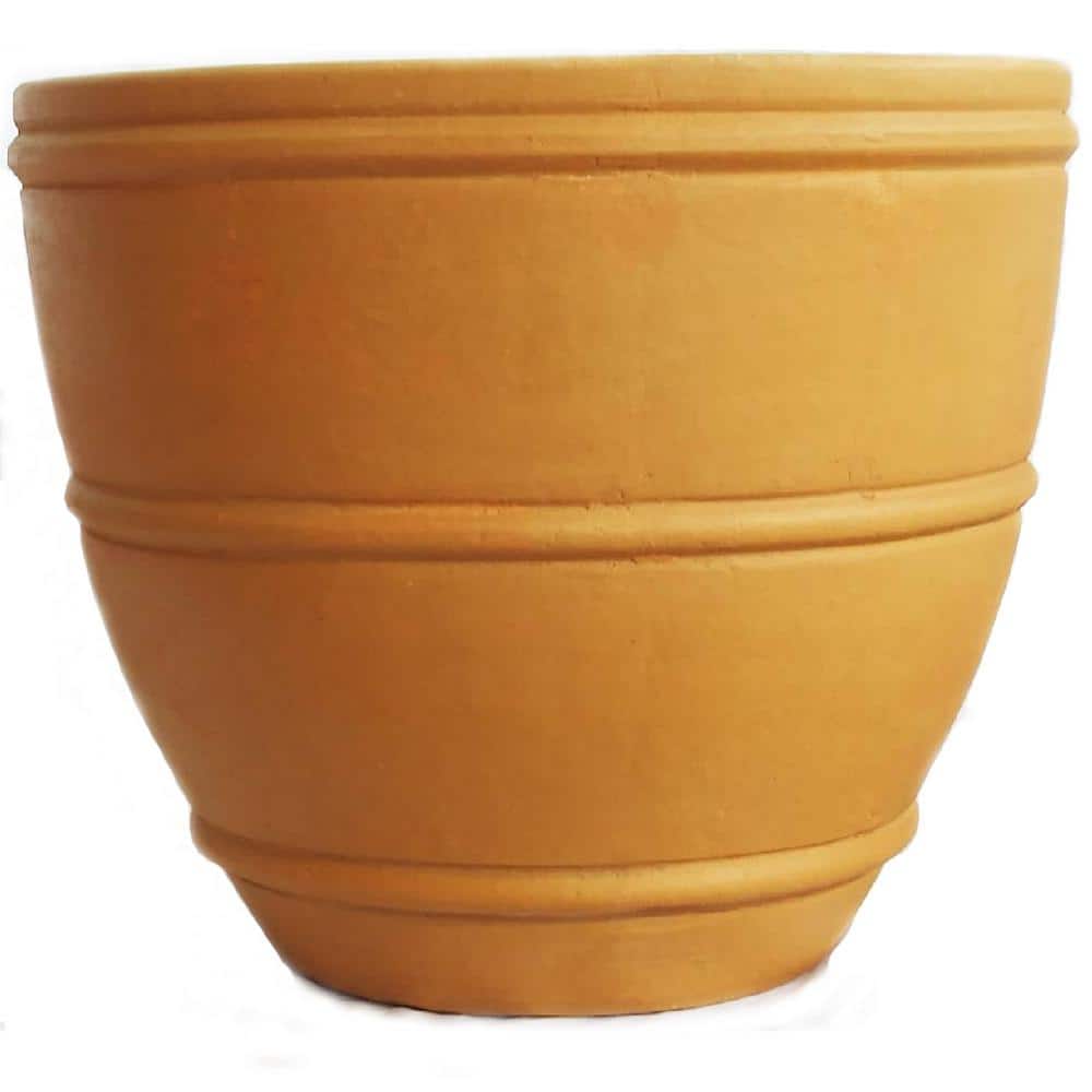 Vigoro Large Terracotta Clay Round Planter (20.8 in. L x 20.8 in. W x 17.5 in. H) 21 IN CLAY VASE