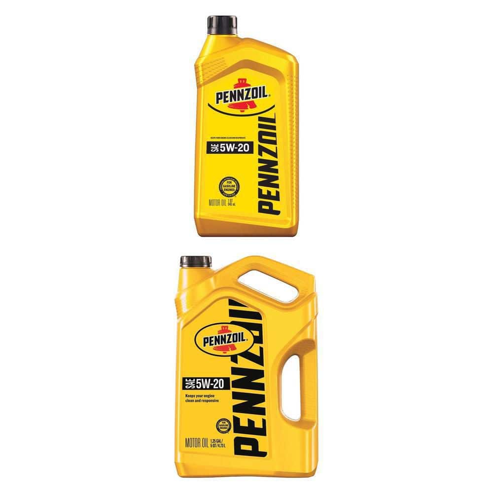 Pennzoil SAE 5W-20 Motor Oil Combo: 5 Qt. and 1 Qt. - The Home Depot