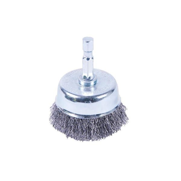 Forney 2 in. x 1/4 in. Shank Fine Crimped Cup Brush