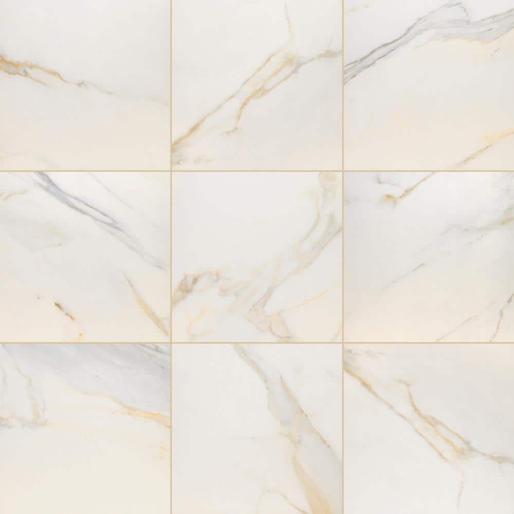 MSI Adella Calacatta 18 in. x 18 in. Matte Porcelain Stone Look Floor and Wall Tile (11.25 sq. ft./Case) -  NADECAL1818