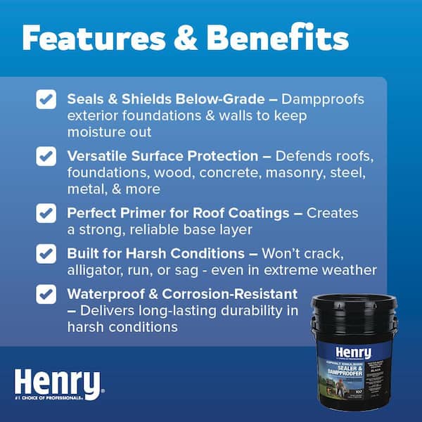 107 Asphalt Emulsion Sealer and Dampproofer Black Roof Coating 4.75 gal.