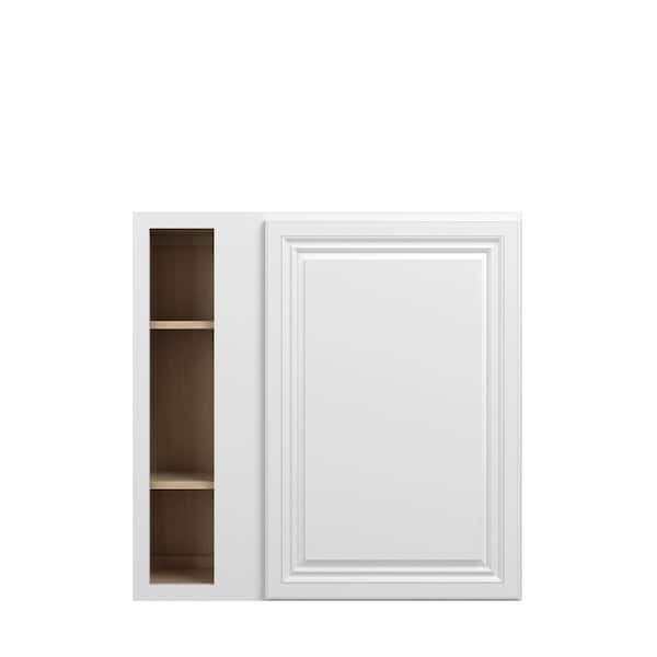 Damascus Raised 36 in. W x 36 in. H x 12 in. D in French Vanilla Plywood Assembled Corner Blind Wall Cabinet