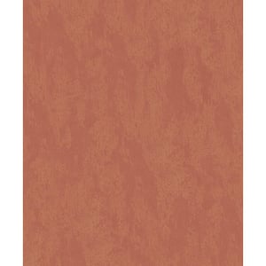 Plain Paster Effect Red/Copper Pearlescent Finish Vinyl on Non-Woven Non-Pasted Wallpaper Roll