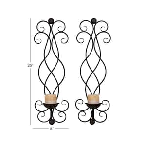 Bronze Metal2 Candle Wall Sconce (2- Pack)