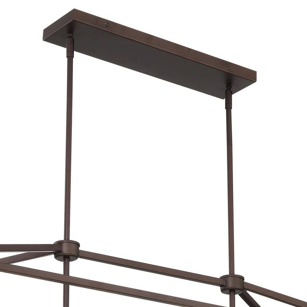 Oil Rubbed Bronze 6-Light Candle Style Linear Pendant