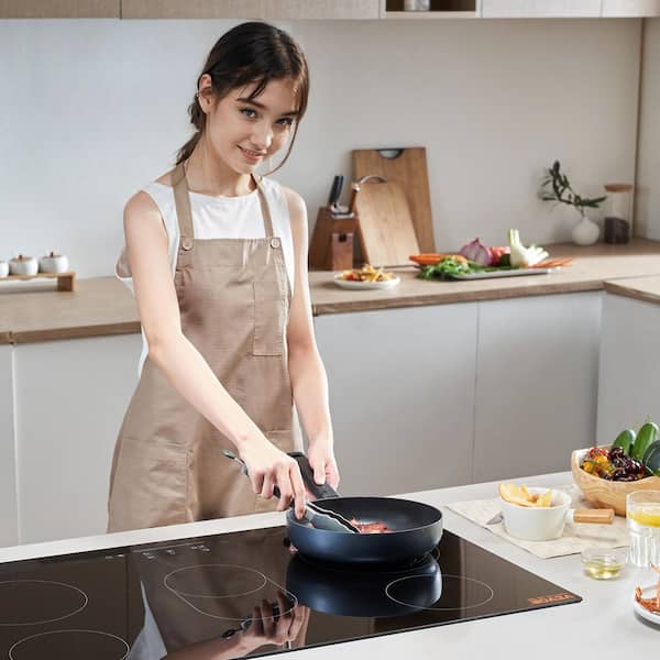 Built in Electric Stove Top 35.4 x 20.5 in. 5-Burners Ceramic Glass Radiant Cooktop with Timer and Child Lock