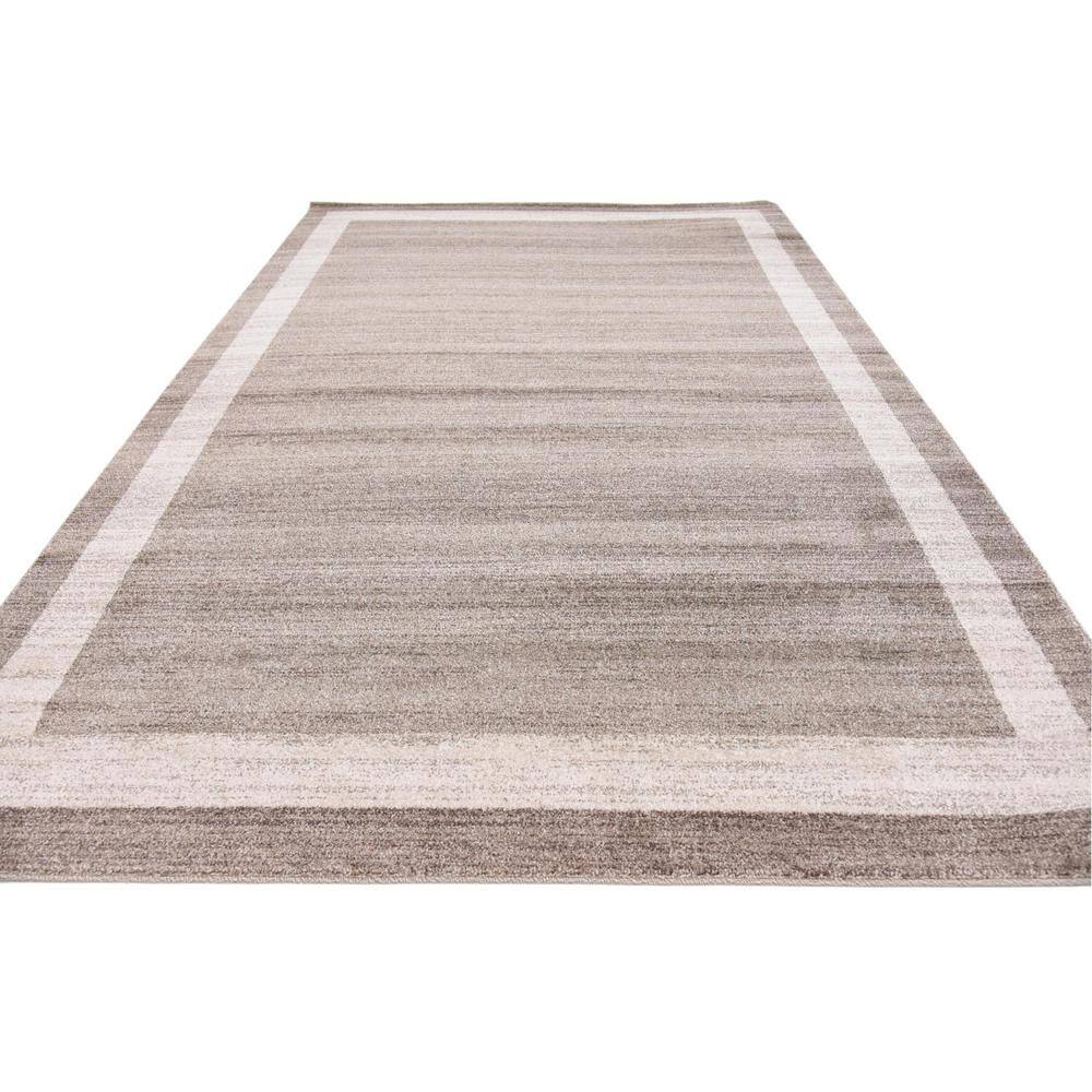 Angelica Light Brown and Ivory 7'x10' Easy-Care Area Rug
