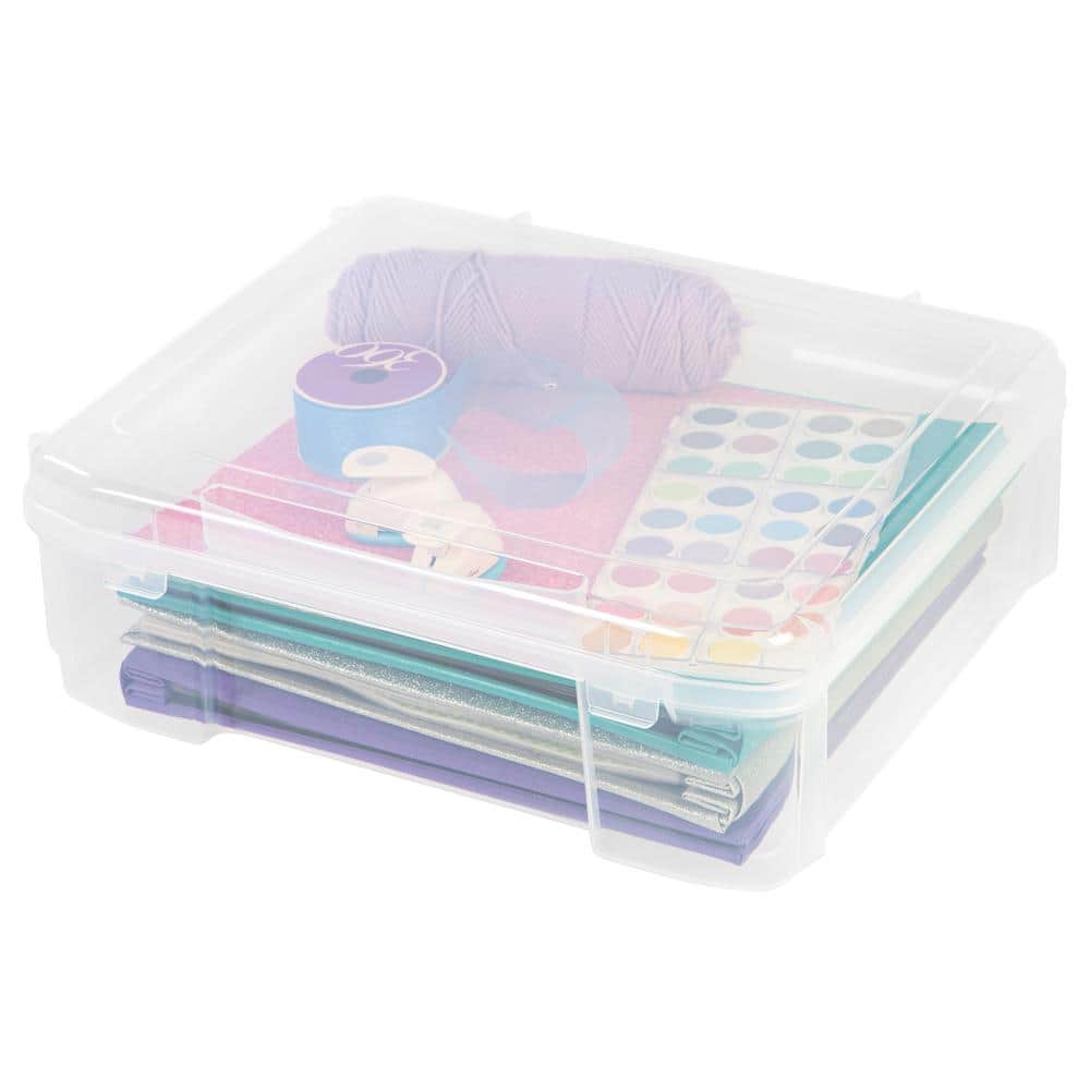 Clear Portable Project Case File Paper Storage Box Documents Magazines Paper Protector Office School Supply, Size: Large