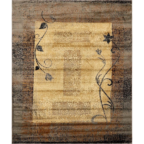Unique Loom Barista Excelsa Beige 8' 0 x 10' 0 Area Rug