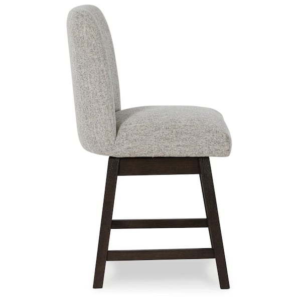 Burkhaus 39.88 in. H Beige/Dark Brown High Back Wood Bar Stool with Upholstery Seat Set of 2