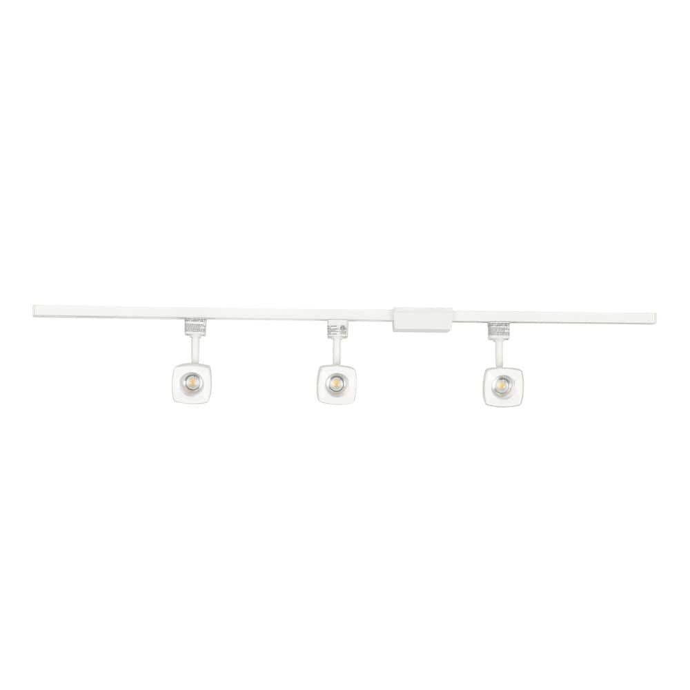 Matte White 4 ft. LED Linear Track Lighting Kit