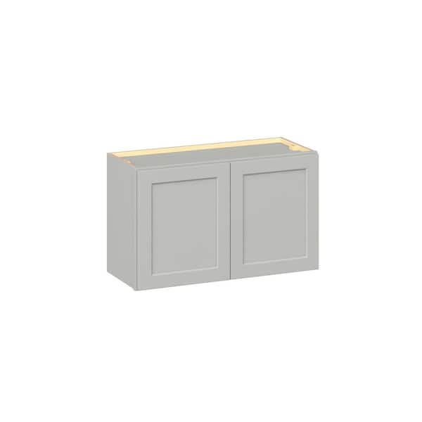 Emerson Whisper Gray Wall Bridge 2 door Ready to Assemble Kitchen Cabinet (30 in. W x 18 in. H x 12 in. D)