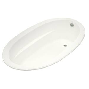 Sunward 6 ft. Reversible Drain Acrylic Soaking Tub in White