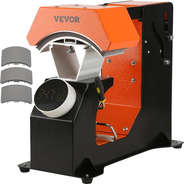 VEVOR Hat Heat Press Auto Cap Heat Press 3-Heating Pads Sublimation Transfer