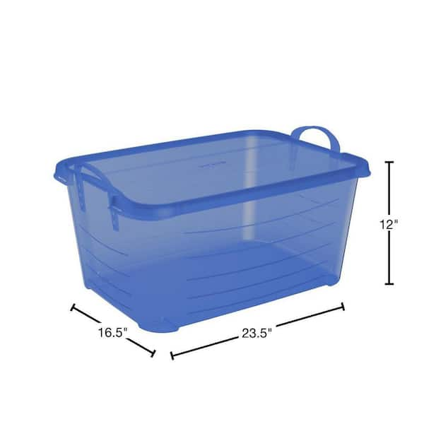 50L/52.8Qt Waterproof Clear Latch Tote IP-67